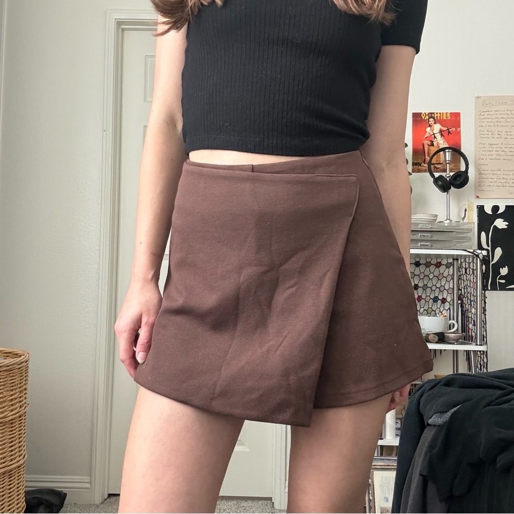 ASOS wrap design knit mini skort